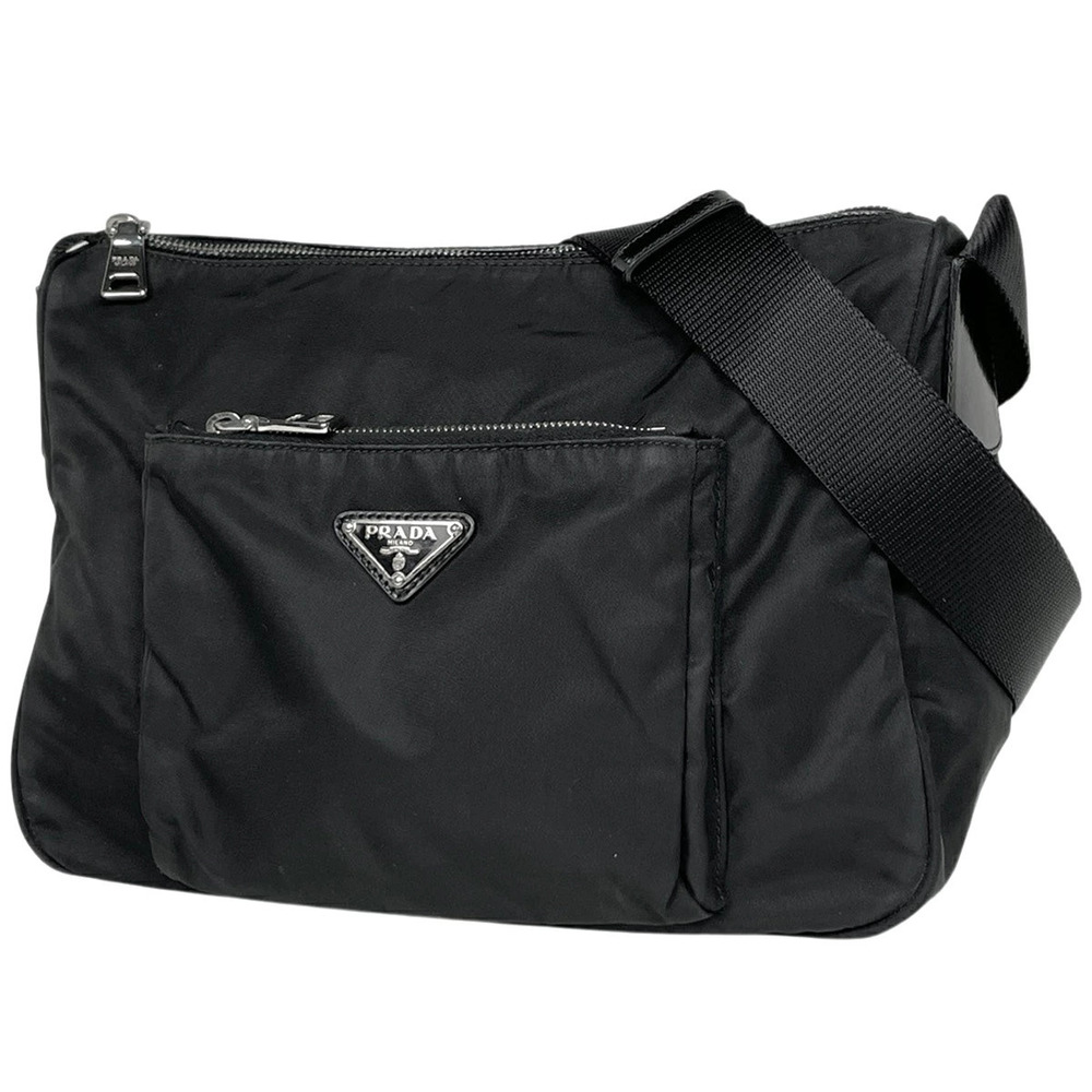 Prada Plate Shoulder Bag Nero Black